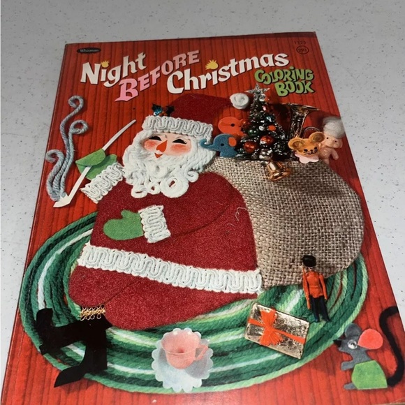 Holiday | Vintage Whitman 1965 Night Before Christmas Coloring Book Usa ...